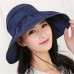 's AntiUV Fashion Hats Wide Brim Summer Beach Cotton Sun Hat Cap Fold PT  eb-81467923